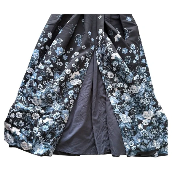 SACHIN & BABI Zoe Belted Gown, Ivory/Blue, Size 6, NWT - Picture 12 of 14